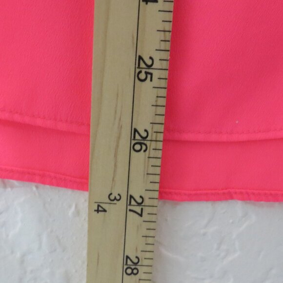 Express* Women's Short Sleeve Boat Neck Curved Hem Pink Sheer Blouse~ Size SP - Picture 8 of 12